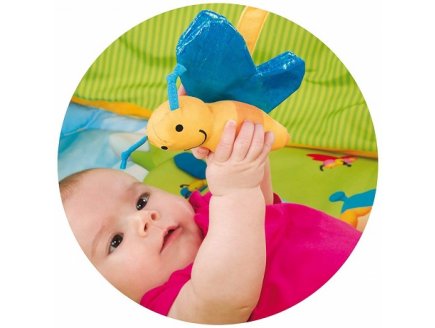 Tapis d'activites et aire d'eveil 2 en 1 cotoons rose - Smoby - 110216 - jouets bebe