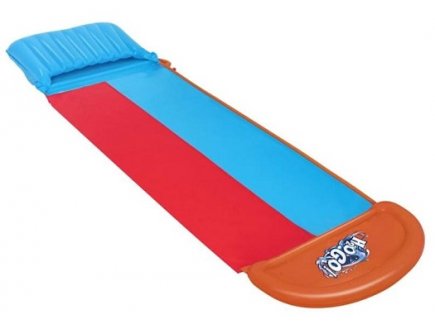 TAPIS DE GLISSE A EAU DOUBLE PISTES TSUNAMI 4,88 M - BESTWAY - 52478 - VENTRIGLISSE, TOBOGGAN AQUATIQUE