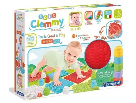 TAPIS SENSORIELS CLEMMY + CUBES SOUPLES - BABY CLEMENTONI - 17352 - EVEIL BEBE