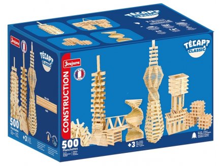 T�cap Classic 500 planchettes en bois - Jeujura - 8305 - Baril Jeu de construction