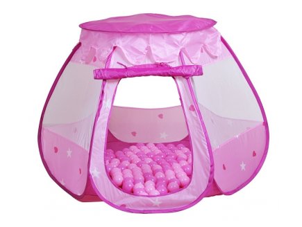 TENTE CABANE A BALLES ROSE BELLA + 100 BALLES - KNORRTOYS - 55325