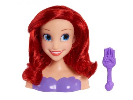 Tête à coiffer Ariel La Petite Sirène 14 cm avec brosse - Disney Princesse - Coiffure Poupée