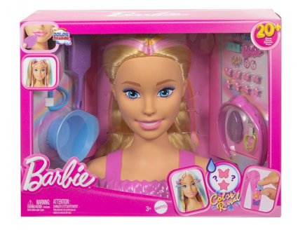 TETE A COIFFER BARBIE CHEVELURE BLONDE ET ACCESSOIRES - COLOR REVEAL - MATTEL - JFG81
