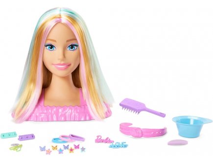 Tete a coiffer barbie chevelure blonde et accessoires - color reveal - Mattel - jfg81