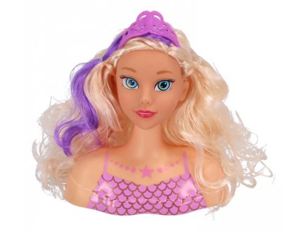 TETE A COIFFER PRINCESSE SIRENE 18 CM BLONDE - STYLING HEAD - POUPEE, COIFFURE