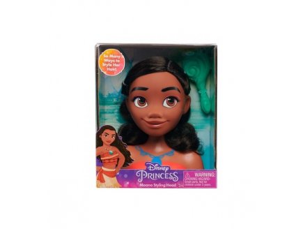 Tête à coiffer Vaiana 14 cm avec brosse - Disney Princesse - Coiffure Poupée