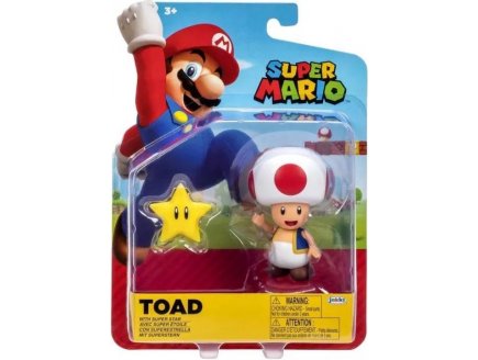 TOAD AVEC SUPER ETOILE : FIGURINE SUPER MARIO 8 CM - FIGURINE NINTENDO ARTICULE - JAKKS