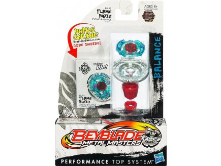 TOUPIE BEYBLADE METAL MASTERS : FLAME BYXIS AVEC LANCEUR - TYPE EQUILIBRE - HASBRO BB-95