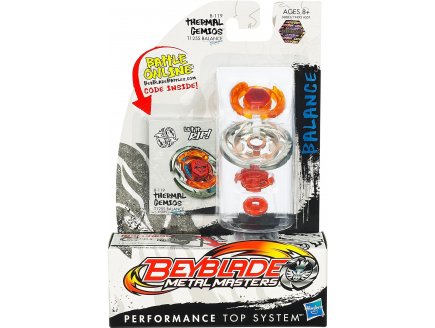 TOUPIE BEYBLADE METAL MASTERS : THERMAL GEMIOS AVEC LANCEUR - TYPE EQUILIBRE - HASBRO B-119