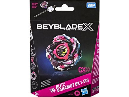 Toupie Beyblade x Blitz Bahamut BK 1-50L CX - Type Attaque - Pack toupie et lanceur - Hasbro G4572