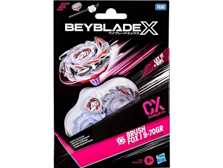Toupie Beyblade x Brush Fox J 9-70GR - Type Attaque - Pack toupie et lanceur - Hasbro G1681