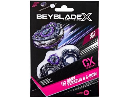 Toupie Beyblade x Dark Perseus B 6-80W CX - Type Défense - Pack toupie et lanceur - Hasbro G1680