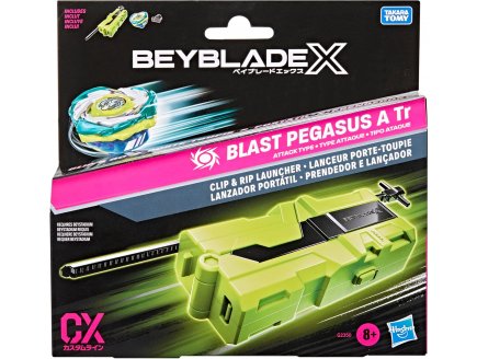 Toupie Beyblade x Pack Blast Pegasus A Tr avec Lanceur Porte-Toupie - Type Attaque - Pack toupie et lanceur - Hasbro G2350