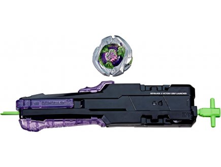 Toupie Beyblade x Pack Saber Samurai 2-70L avec Lanceur Victory � prise - Type Attaque - Pack toupie et lanceur - Hasbro G1862