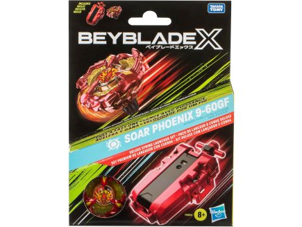 Toupie Beyblade x Pack Soar Phoenix 9-60GF avec Lanceur  Corde Deluxe - Type Attaque - Pack toupie et lanceur - Hasbro F9324