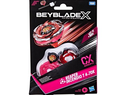 Toupie Beyblade x Reaper Incendio T 4-70K CX - Type Equilibre - Pack toupie et lanceur - Hasbro G1536