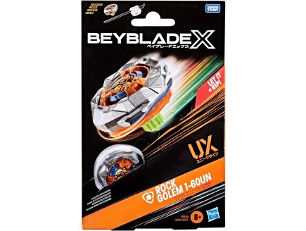 Toupie Beyblade x Rock Golem 1-60UN UX - Type Dfense - Pack toupie et lanceur - Hasbro G1676
