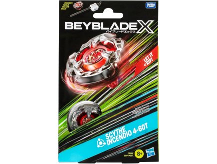 TOUPIE BEYBLADE X SCYTHE INCENDIO 4-60T - TYPE EQUILIBRE - PACK TOUPIE ET LANCEUR - HASBRO F9583