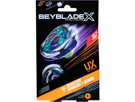 Toupie Beyblade x Shadow Shinobi 1-80MN UX - Type Défense - Pack toupie et lanceur - Hasbro G1539