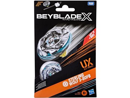 Toupie Beyblade x Sterling Wolf 3-80FB UX - Type Endurance - Pack toupie et lanceur - Hasbro G1674