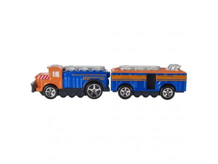 Train bleu et orange : cargo cruiser - hot wheels - rapid transit - Mattel - v0137a