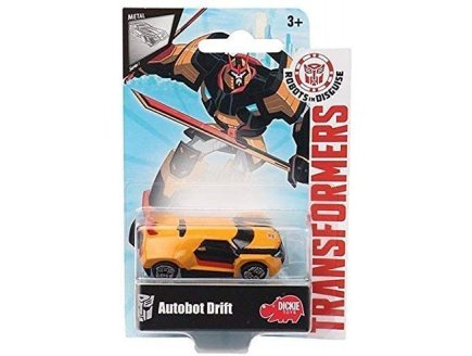 TRANSFORMERS : AUTOBOT DRIFT - VEHICULE MINIATURE METAL JAUNE - VOITURE - HASBRO