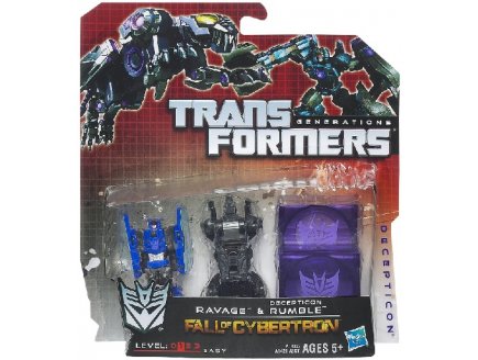 TRANSFORMERS DECEPTICON RUMBLE ET RAVAGE - FALL OF CYBERTRON - HASBRO - A1422