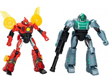 Transformers EarthSpark : Terran Twitch et Robby Malto - 2 Robots assemblables en 1 - Hasbro - F8438 - Figurine