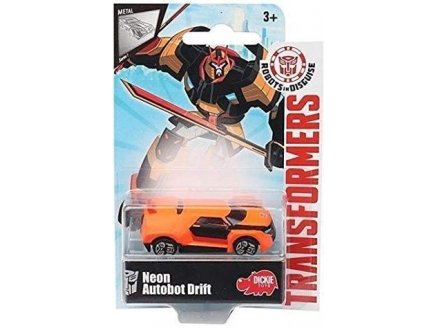 TRANSFORMERS : NEON AUTOBOT DRIFT - VEHICULE MINIATURE METAL ORANGE - VOITURE - HASBRO