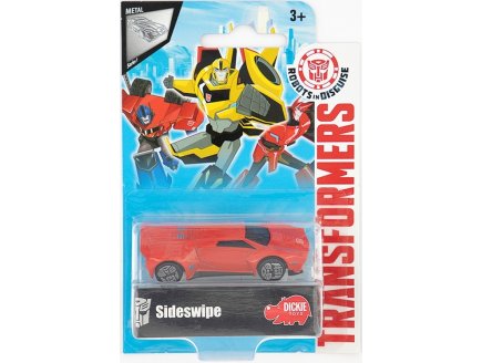 TRANSFORMERS : VOITURE SIDESWIPE - VEHICULE MINIATURE METAL ROUGE - VOITURE - HASBRO