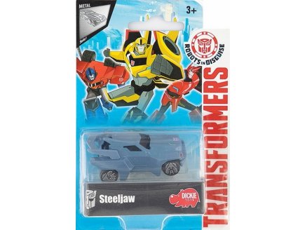 TRANSFORMERS : VOITURE STEELJAW - VEHICULE MINIATURE METAL BLEU GRIS - VOITURE - HASBRO