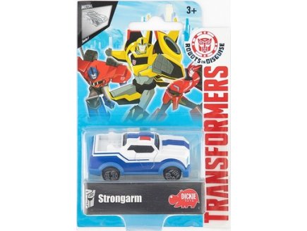 TRANSFORMERS : VOITURE STRONGARM - VEHICULE MINIATURE METAL BLANC ET BLEU - VOITURE - HASBRO