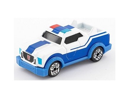 Transformers : voiture strongarm - vehicule miniature metal blanc et bleu - voiture - Hasbro