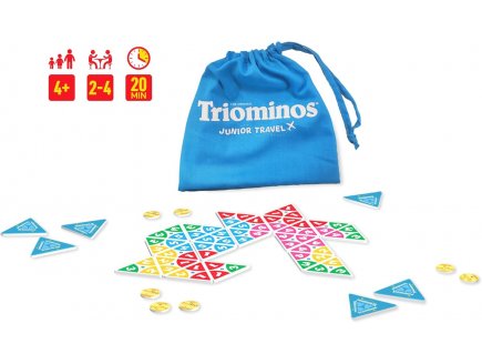 Triominos Junior Travel 2 niveaux - Dominos triangulaires - Goliath - 931165 - Jeu societe enfant