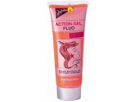 TUBE DE GEL : ORANGE FLUO POUR CHEVEUX 50ML - ACCESSOIRES DEGUISEMENTS DE CARNAVAL - HALLOWEEN