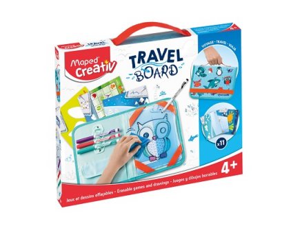 VALISETTE ARDOISE DESSINS EFFACABLES ANIMAUX - TRAVEL BOARD - MAPED CREATIV - 969310