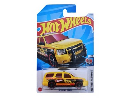 VEHICULE 07 CHEVY TAHOE HOT WHEELS 1/64 - HW FIRST RESPONSE 7/10 - MATTEL - HTB60 - PETITE VOITURE METAL