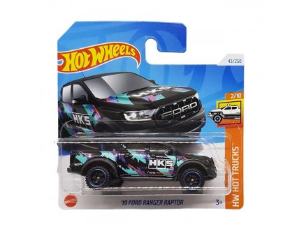 VEHICULE 19 FORD RANGER RAPTOR HOT WHEELS 1/64 - HW HOT TRUCK 2/10 - MATTEL - HTC29 - PETITE VOITURE METAL