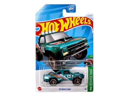 VEHICULE 87 DODGE D100 HOT WHEELS 1/64 - HW REVERSE RAKE 1/5 - MATTEL - HTB89 - PETITE VOITURE METAL