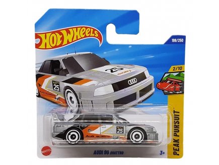 Véhicule Audi 90 Quattro Hot Wheels 1/64 - HW Peak Pursuit 2/10 - Mattel - JBB20 - Petite voiture métal
