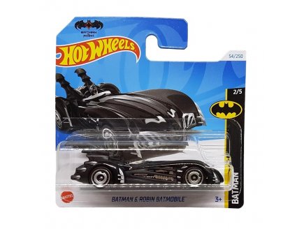 VEHICULE BATMAN & ROBIN BATMOBILE HOT WHEELS 1/64 - HW BATMAN 2/5 - MATTEL - HRY54 - PETITE VOITURE METAL
