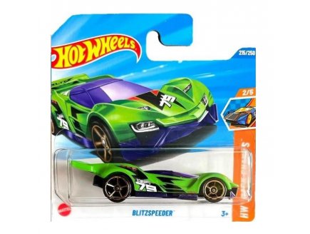 V�hicule Blitzspeeder Hot Wheels 1/64 - HW Track Champs 2/5 - Mattel - JBB32 - Petite voiture m�tal