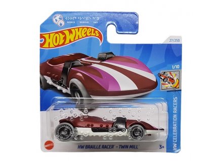 VEHICULE BRAILLE RACER TWIN MILL HOT WHEELS 1/64 - HW CELEBRATION RACERS 1/10 - MATTEL - HRY95 - PETITE VOITURE METAL