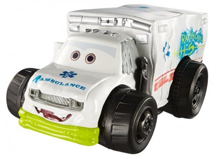 VEHICULE CARS 3 VEHICULE - DR CABOSSE AMBULANCE BLANCHE - VOITURE MINIATURE - MATTEL - DXW12