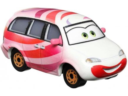 Vehicule cars claire gunz'er - voiture miniature rouge et blanc - Mattel - hky30