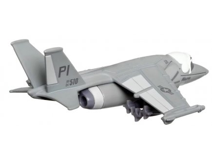 Vehicule cars deluxe : avion marco gris - voiture miniature - Mattel - hfb33
