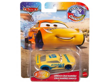 Véhicule Cars Dinoco Cruz Ramirez change de couleur 2 en 1 - Voiture miniature - Mattel - JHG26