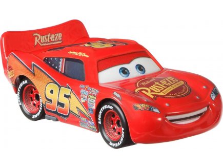 V�hicule Cars Flash Mcqueen avec pneu de course - voiture miniature rouge - Mattel - FLM26