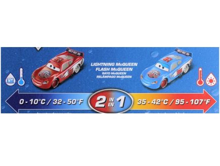 Véhicule Cars Flash Mcqueen change de couleur 2 en 1 - Voiture miniature bleu et rouge - Mattel - JHD86