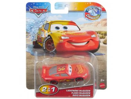 Véhicule Cars Flash Mcqueen change de couleur 2 en 1 - Voiture miniature - Mattel - JHG25